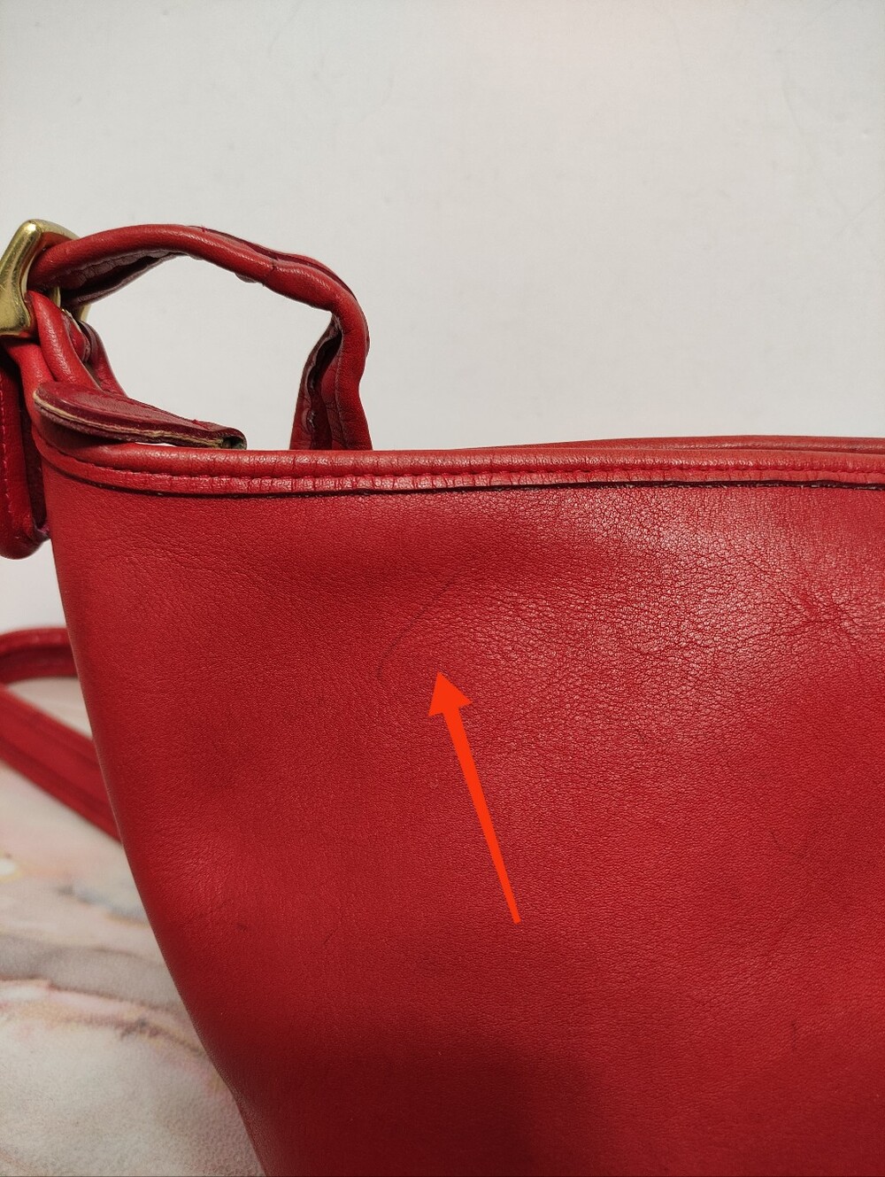 Vintage Coach 9019 Maggie Duffle Bag Red - Picture 10 of 12